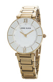 Anne Klein Women's White Dial Gold Tone Stainless Steel Watch Set AK/3366WTST