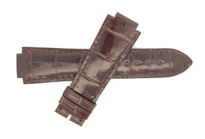 Chopard 22mm x 18mm Brown Shiny Alligator Watch Band Strap 070
