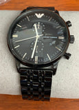Emporio Armani AR1934 Black Dial Black IP Stainless Chronograph Men's Watch
