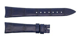 Ulysse Nardin 16mm x 12mm Dark Navy Blue Leather Women's Watch Band Strap