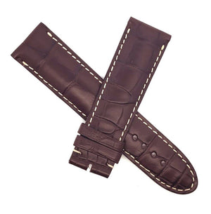 Montblanc Men's 22mm x 20mm Dark Brown Alligator Leather Watch Band Strap FRE