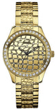 Guess W0236L2 Croco Glam Gold Dial Gold Tone Stainless Women's Watch