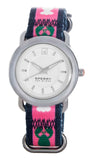 Sperry Topsider Silver Dial Two-Tone Fabric Band Women's Watch 103261