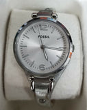 Fossil ES3412 Georgia White Dial White Leather Strap Women's Watch