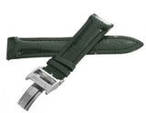 JACOB & CO Men's 22mm x 20mm Green Patent Leather Stainless Steel Strap Band