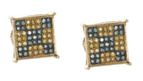 14k Gold 9.5mm Two-Tone .40ct Diamond Stud Earrings