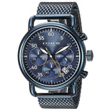 Coach 14602374 Delancey Blue Dial Blue IP Stainless Chronograph Men's Watch