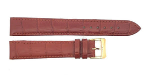 Raymond Weil 16mm Brown Leather Watch Band  Gold Tone Buckle