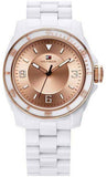 Tommy Hilfiger 1781200 Kelsey Rose Gold Dial White Plastic Band Women's Watch