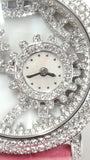 Davena WOW White MOP Dial Swarovski Crystal 43mm Case Women's Quartz Watch
