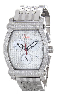 Aqua Master 2ct Diamond Bezel Chronograph Quartz Men's Watch