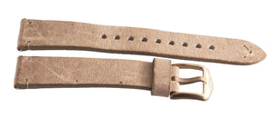 Fossil Women's 16mm Beige Leather Gold Buckle Watch Band Strap