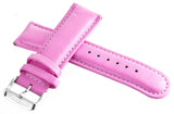 Invicta 24mm Pink Genuine Leather Watch Band Strap Silver Buckle