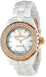 Peugeot Women's PS4892WR Swiss Ceramic Swarovski Crystal White Dial Watch