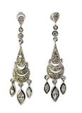 Sterling Silver Cubic Zirconia chandelier Teardrop Womens Earrings 925