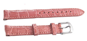 NEW Michele Womens 16mm Pink Genuine Alligator Leather Watch Band