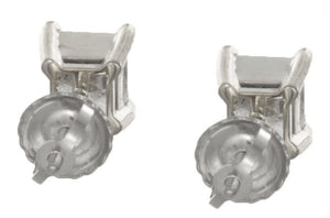 5mm 14k White Gold 1ct Diamond Stud Earrings