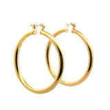 Gold tone Women's Round Hoops Earrings