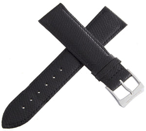 Raymond Weil 21mm Black Lizard  Leather Watch Band Strap W/ Silver Tone Buckle