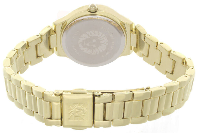 Anne Klein Womens  Black Dial Gold Tone Bracelet Quartz Watch AK/2548