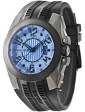 Police 14155JSUB-04P Radical Blue Dial Black Rubber Strap Men's Watch