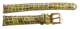 Invicta Womens 16mm x 14mm Green Alligator Leather Watch Rose Gold Buckle Band