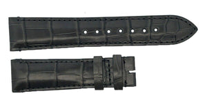 Gucci 22mm x  20mm Shiny Black Alligator Leather Men's Watch Band Strap BB0263