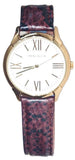 Anne Klein Women's White Dial Gold Tone Case Brown Leather Band  AK/1524SVBN