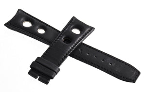 Raymond Weil Mens 22mm Black Leather Watch Band Strap W/ Holes