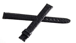 Montblanc Women's 12mm x 11mm Black Alligator Leather Watch Band Strap FXE