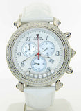 Aqua Master White Band White Dial Chrono Diamond Womens Watch W108H 1