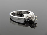 .45ct 14k Solid White Gold Natural Round Diamond Channel Set Engagement Ring