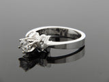 .45ct 14k Solid White Gold Natural Round Diamond Channel Set Engagement Ring