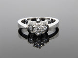 .45ct 14k Solid White Gold Natural Round Diamond Channel Set Engagement Ring