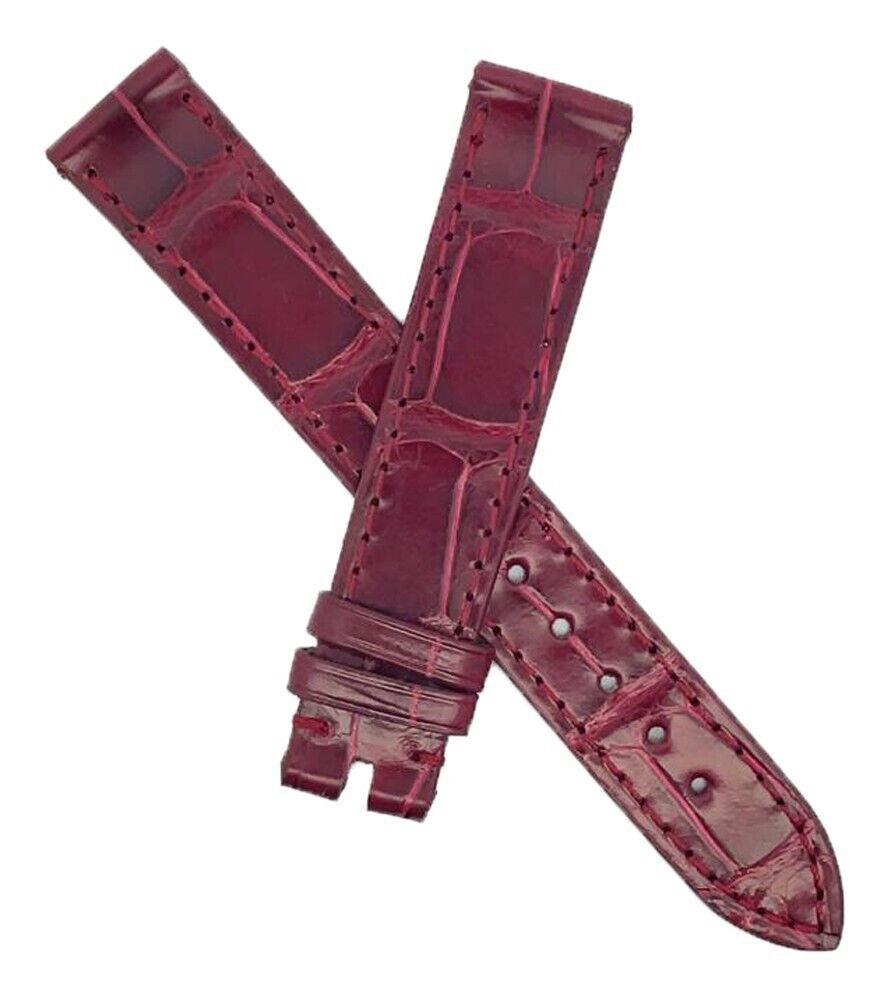 Chopard 15mm x 14mm Burgundy Leather Watch Band Strap B0207-0144