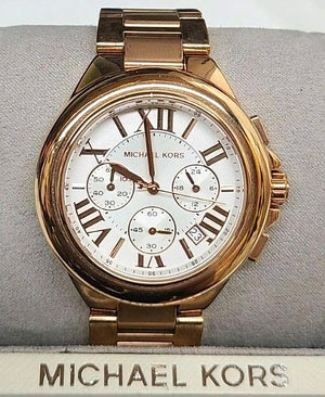 -Michael Kors Women's Stainless Steel 'Bradshaw' Rose Gold-tone Watch MK5757