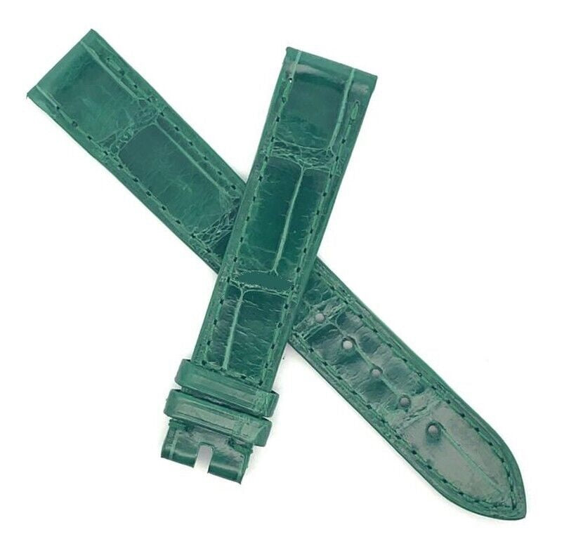 Chopard 15mm x 14mm Green Leather Watch Band Strap B0203-0138