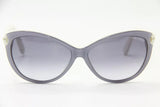 Tom Ford TELMA Sunglasses Grey & White Frame Blue Lens TF0325 20W 60-14-135
