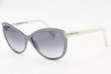 Tom Ford TELMA Sunglasses Grey & White Frame Blue Lens TF0325 20W 60-14-135