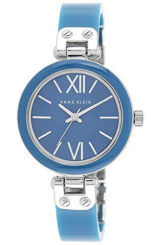 Anne Klein Women's Blue Plastic Semi-Bangle Watch AK/1197BLBL
