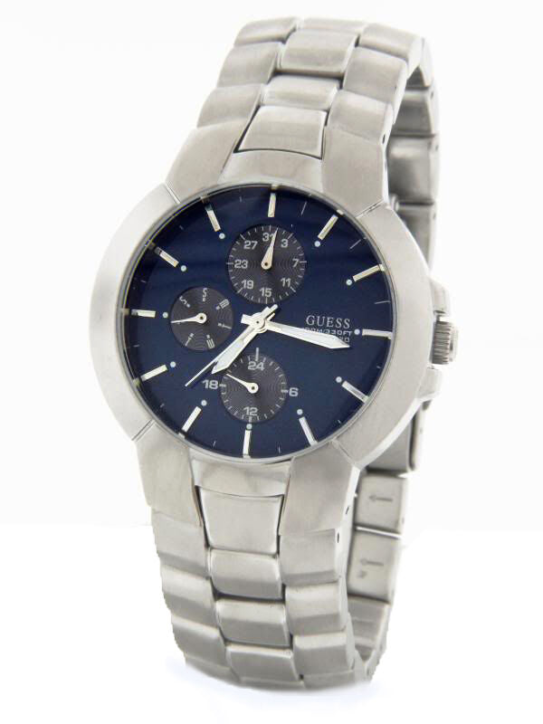 Guess Men's G85728G Blue Chronograph Dial Stainless Steel Bracelet Quartz Watch