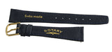 Rotary 20mm Navy Blue Genuine Leather Gold Buckle Watch Strap Band