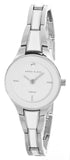 New Anne Klein Diamond White Enamel Silver Tone Women's Watch AK/2557WTSV