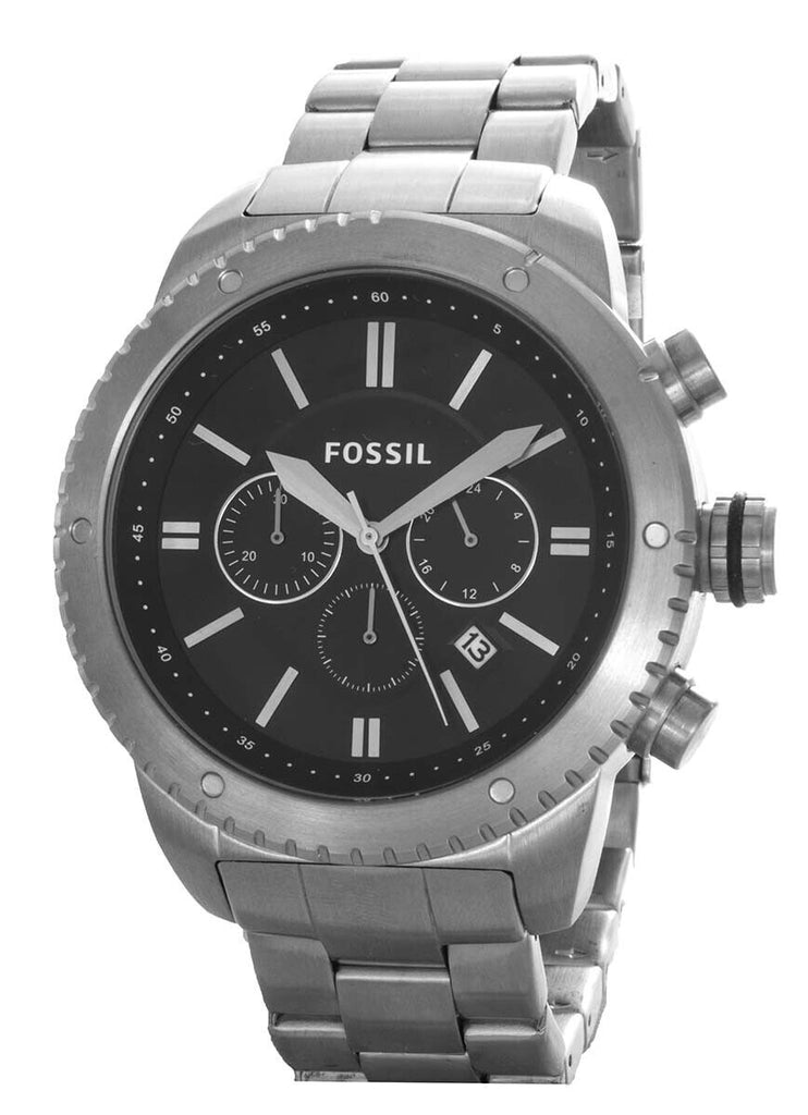 Fossil BQ1047 Logan Black Dial Stainless Steel Chronograph Men's Watch