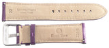 Ernst Benz Womens 22mm Purple Leather Watch Band Silver Tone Buckle