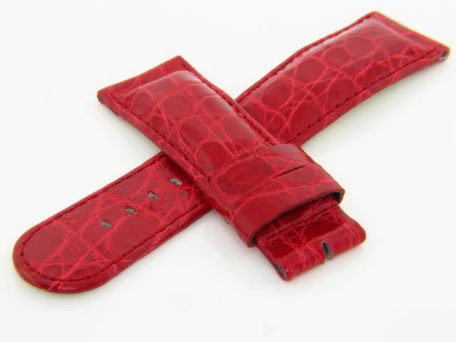 Grimoldi 22mm Italy Made Red Watch Band Strap