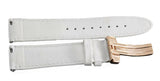 JoJo JoJino 22mm x 20mm White Polyurathane Watch Band Strap W/Gold Tone Buckle