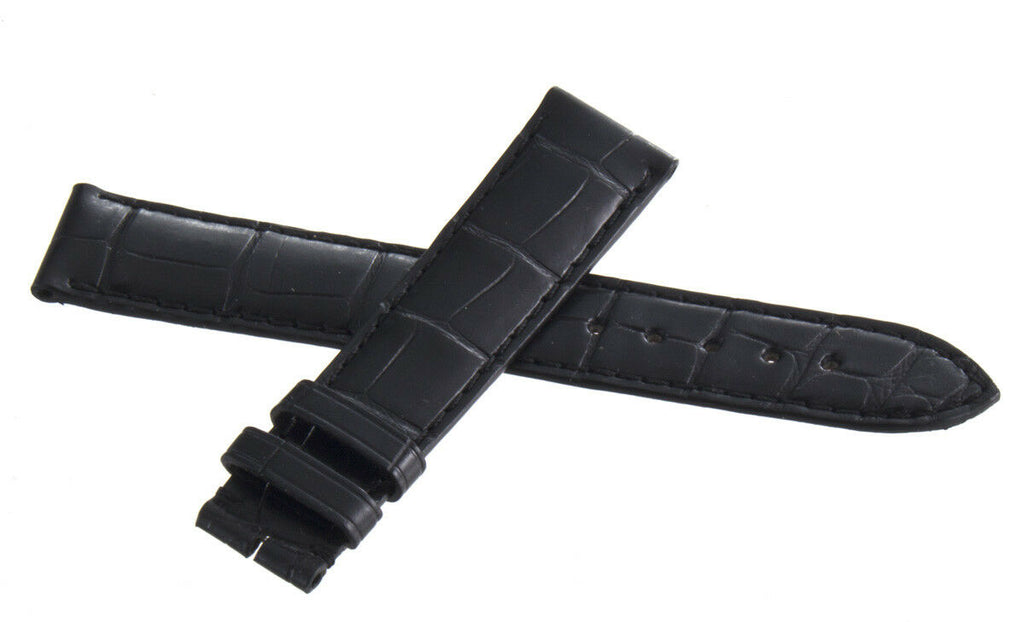 Longines 18mm x 16mm Black Leather Watch Band