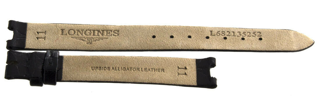 Genuine Longines 11mm x 10mm Black Leather Watch Band L682135252