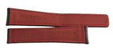 TAG Heuer Men's 22mm x 18mm Brown Leather Red Stitch Watch Band
